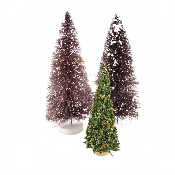 Other - Off Brand Set of 3 Pine Trees with Snow, Christmas Dickens Village Accessories